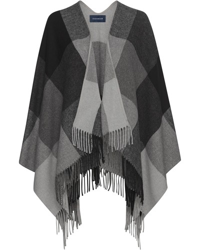Highmoor karo cape mit - karo-cape, fransen