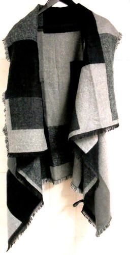 Damen poncho cape umhang karo - cape,