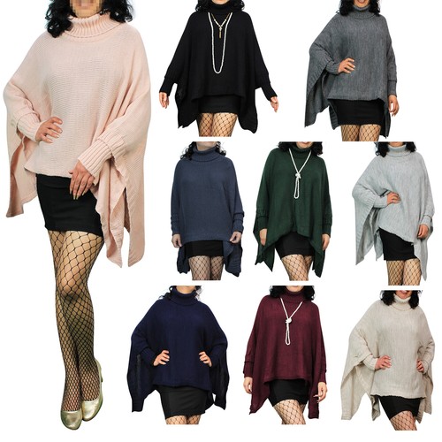 Glamexx24 damen strick poncho - glamexx24,