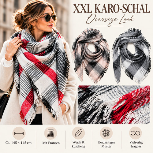 Xxl karo schal - schal, damen