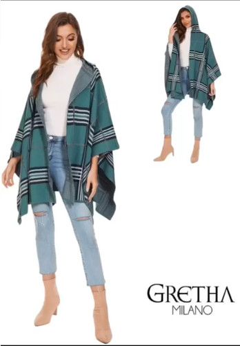 Damen poncho schal strick - poncho, schal,