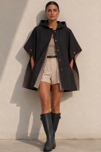 Damen trench cape mit - damen,