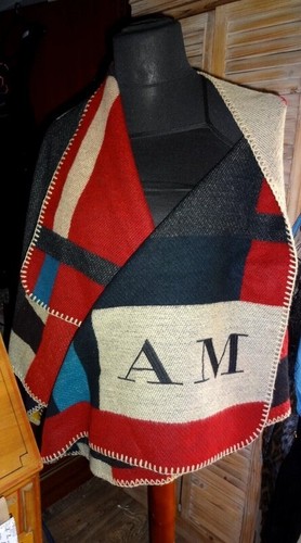 Cape poncho umhang monogramm - ,