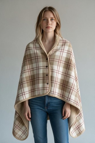 Damen poncho decke winter warm - poncho,