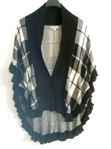 Poncho kariert cardigan - poncho,