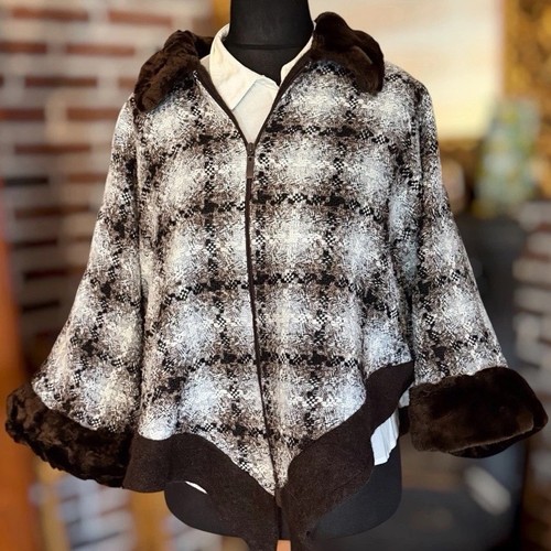 Vintage cape poncho jacke - /,