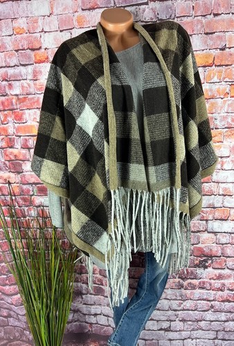 Poncho cape überwurf karo - Überwurf,