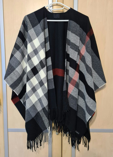 Damen poncho offen schwarz - damen,