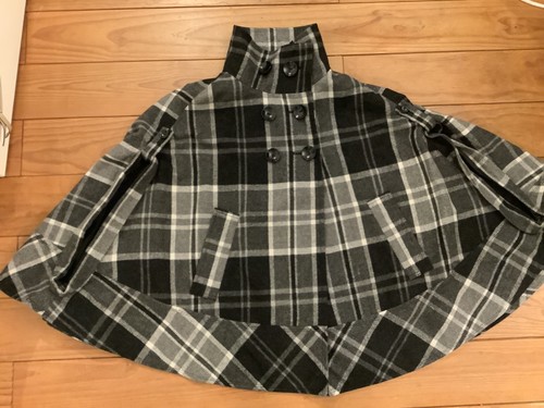 Karierter poncho cape zara - cape,