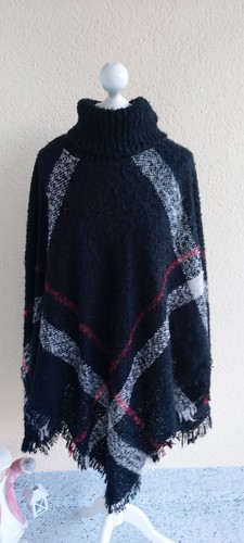 Damen strick poncho - damen, onesize