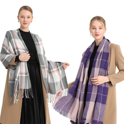 Damen winterschal plaid - winterschal, decke